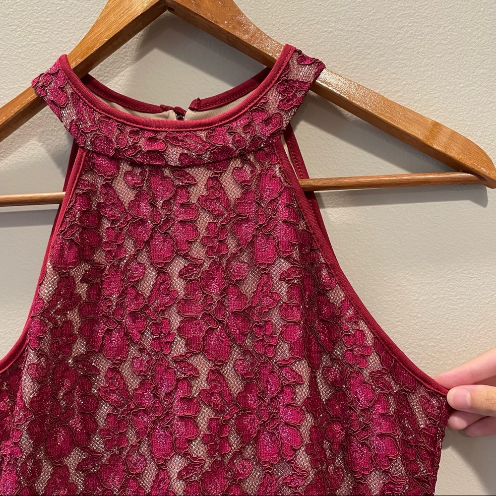 Emerald Sundae Pink Lace Halter Dress - Picture 6 of 14